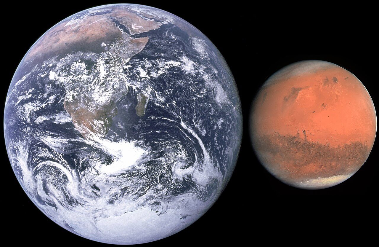 Mars - menší než Zem